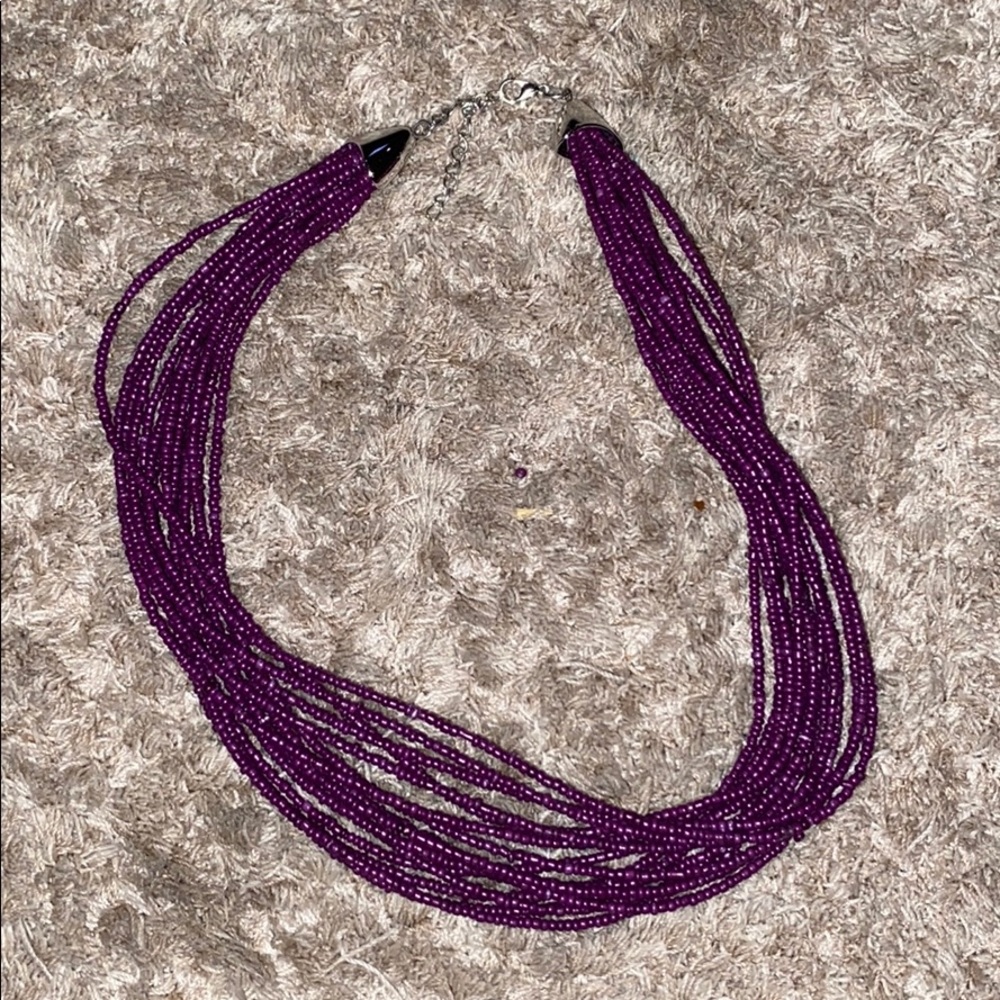 Deep purple layered necklace